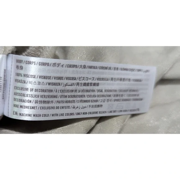 Abercrombie sz M Satin Wrap Dress animal print gray sleeveless tank 0625 - Picture 7 of 7